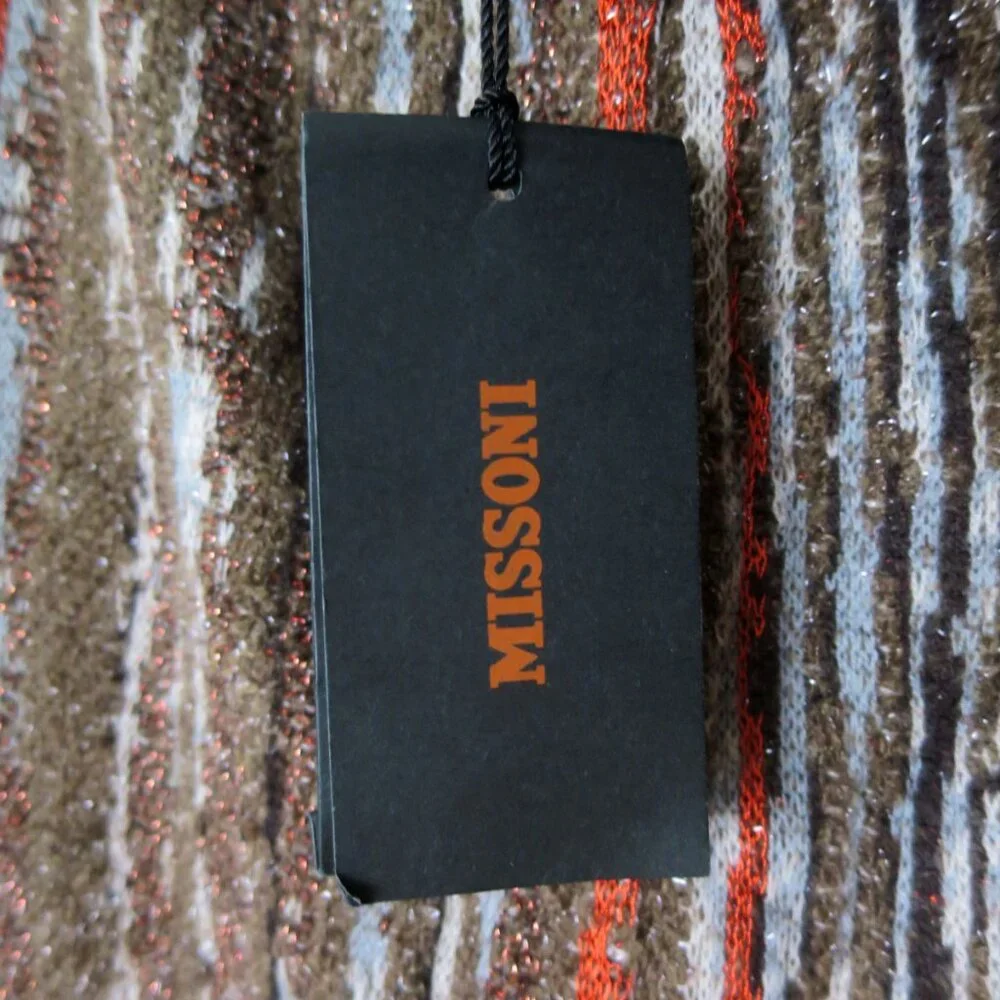 Missoni Slim Knit Trouser Pant With Leather Trim Waist Size 40 - Picture 14 of 14